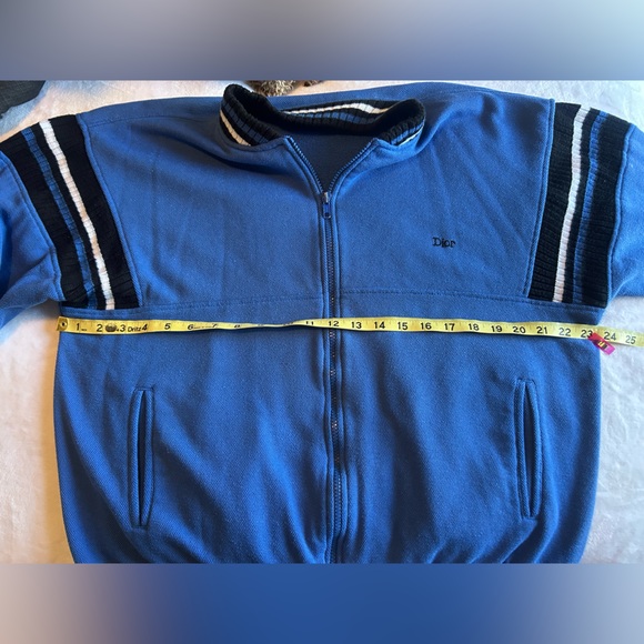 Dior Blue Track Sweater with Textured Fabric - Picture 7 of 10